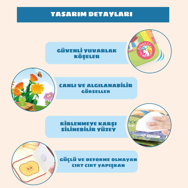 Çocuğumun Tak - Çıkar Cırt Cırtlı Aktivite Kitabı 2-4 Yaş