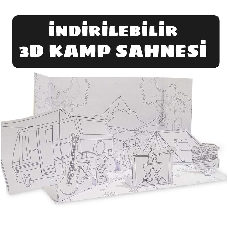 Kamp Hayatı 3D Puzzle | Dijital Ürün