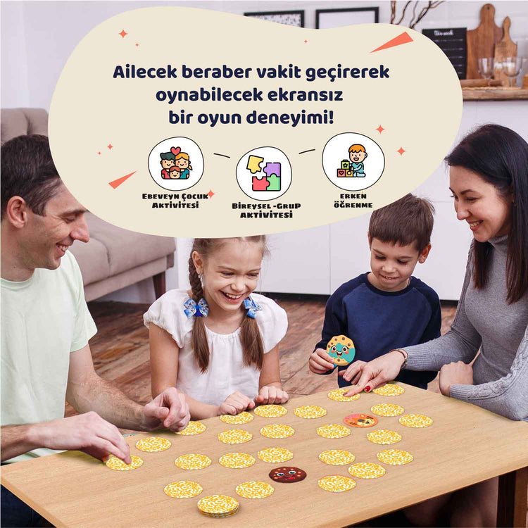 Minik Şefin Eşleştirme Kartları Donut Ve Kurabiye Beceri Zeka Geliştirme Oyunu
