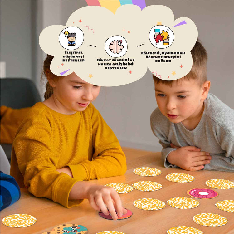 Minik Şefin Eşleştirme Kartları Donut Ve Kurabiye Beceri Zeka Geliştirme Oyunu