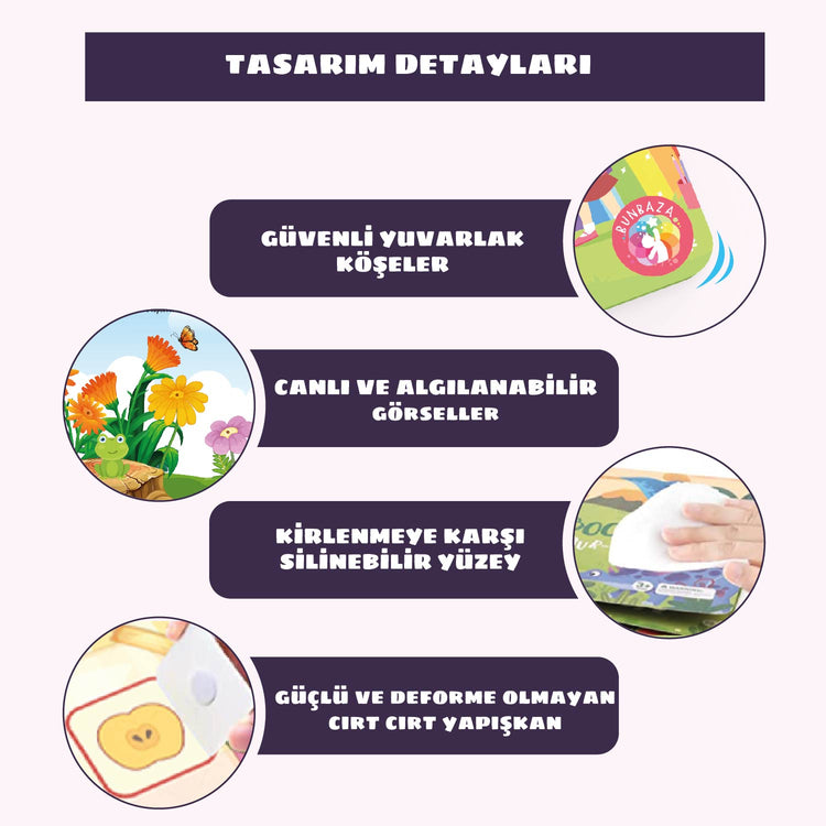 Çocuğumun Tak - Çıkar Cırt Cırtlı Renk Ve Şekiller Aktivite Kitabı