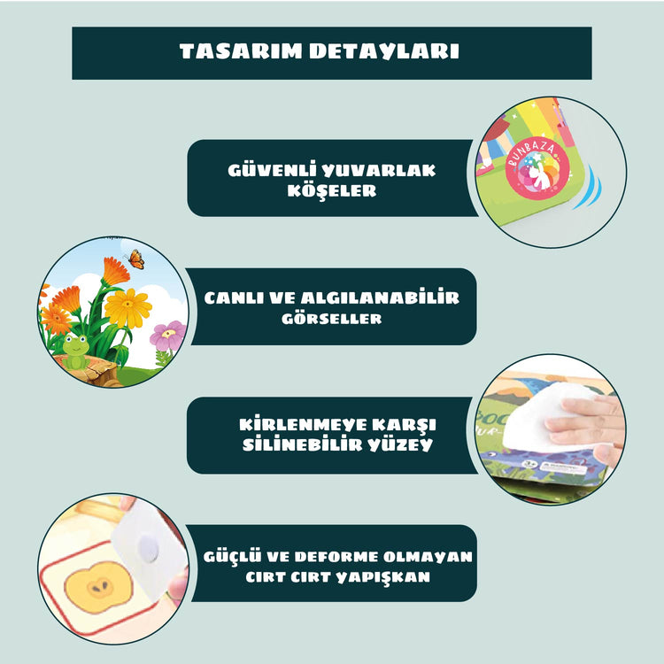 Çocuğumun Cırt Cırtlı Tak - Çıkar Tangram Aktivite Kitabı 1-3 Yaş