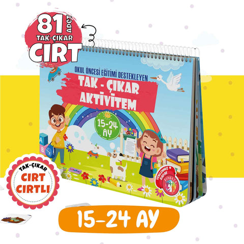 Çocuğumun Tak - Çıkar Cırt Cırtlı Aktivite Kitabı 15-24 Ay