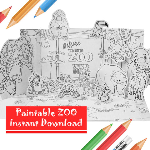 Hayvanat Bahçesi 3D Puzzle | Dijital Ürün