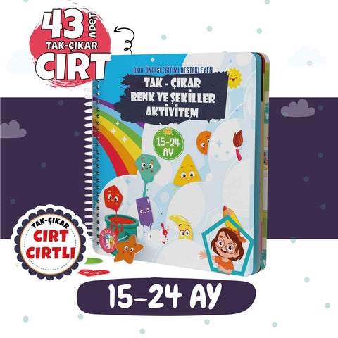 Çocuğumun Tak - Çıkar Cırt Cırtlı Renk Ve Şekiller Aktivite Kitabı