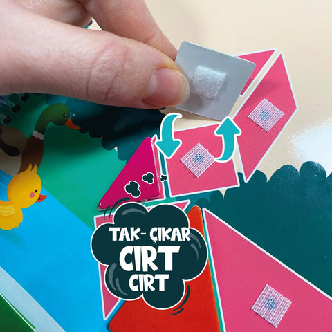 Çocuğumun Cırt Cırtlı Tak - Çıkar Tangram Aktivite Kitabı 1-3 Yaş