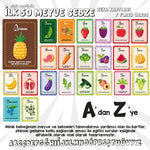 A'dan Z'ye Minik Bebeğimin İlk 50 Meyve Sebze Zeka Kartı / Flash Kart