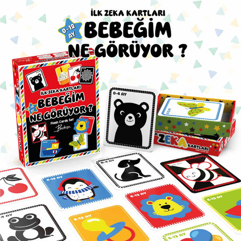 Bebeğim Ne Görüyor İlk Zeka Kartlarım Flash Kart Yüksek Kontrastlı 30 KART