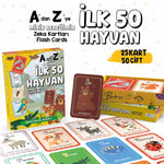 A'dan Z'ye Minik Bebeğimin İlk 50 Hayvanı Zeka Kartı/ Flash Kart